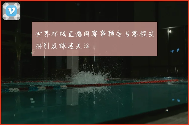 世界杯线直播间赛事预告与赛程安排引发球迷关注